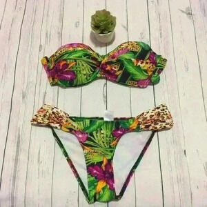 Top Melon Bikini Small Jungle Floral